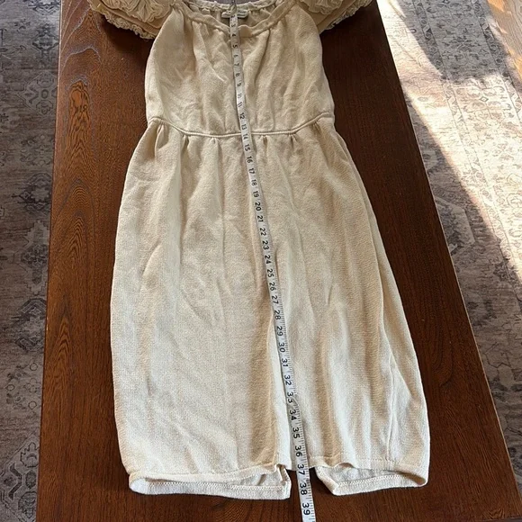 St John Evening Knit Cream Puff Sleeve Dress 10 - Picture 10 of 12